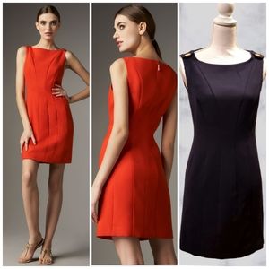 Tory Burch Vivian Ponte Shift Dress In Navy Blue